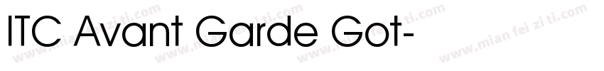 ITC Avant Garde Got字体转换